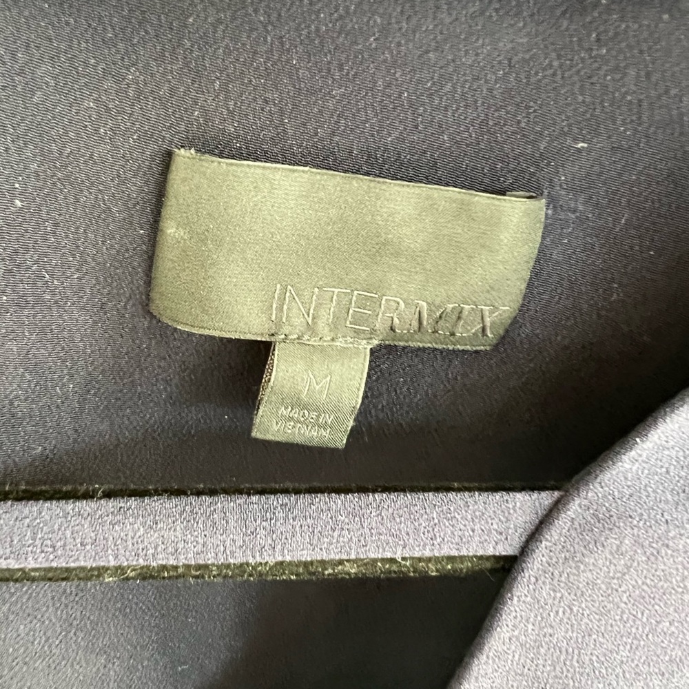 Intermix Blouse With Deep V-Neck - image 3